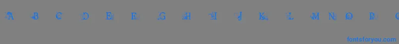 Ohbotherfont Font – Blue Fonts on Gray Background