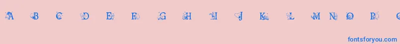 Шрифт Ohbotherfont – синие шрифты на розовом фоне