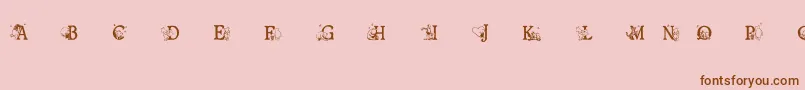Шрифт Ohbotherfont – коричневые шрифты на розовом фоне