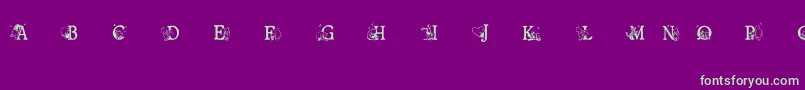 フォントOhbotherfont – 紫の背景に緑のフォント
