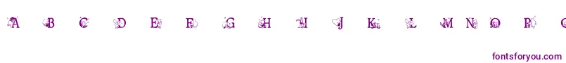 フォントOhbotherfont – 白い背景に紫のフォント