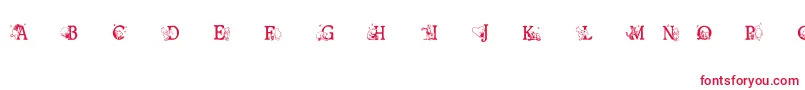Ohbotherfont-fontti – punaiset fontit valkoisella taustalla