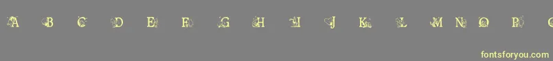 Шрифт Ohbotherfont – жёлтые шрифты на сером фоне
