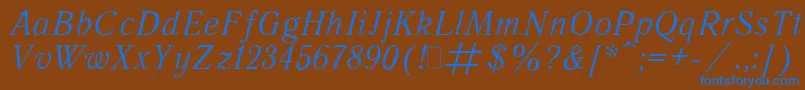 QuantAntiquaItalic.001.001 Font – Blue Fonts on Brown Background