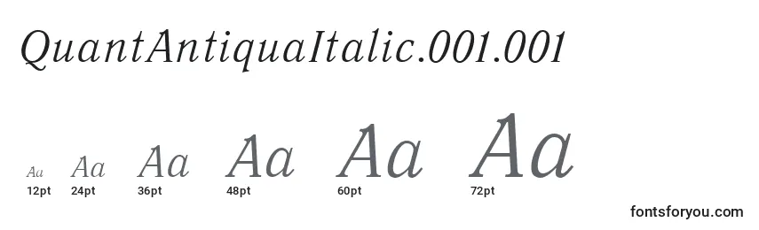QuantAntiquaItalic.001.001 Font Sizes