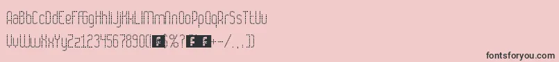 フォントNumbat – ピンクの背景に黒い文字