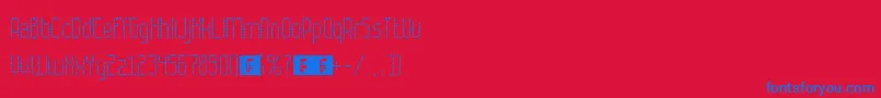 Numbat Font – Blue Fonts on Red Background