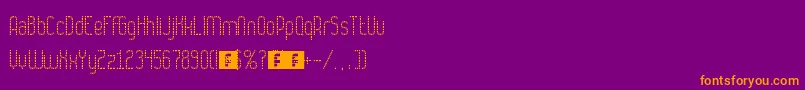 Numbat Font – Orange Fonts on Purple Background