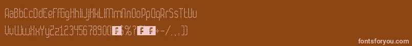 Czcionka Numbat – różowe czcionki na brązowym tle