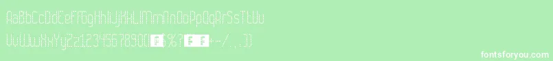 Numbat Font – White Fonts on Green Background