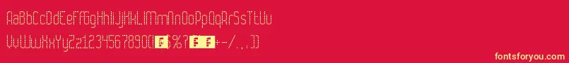 Numbat Font – Yellow Fonts on Red Background
