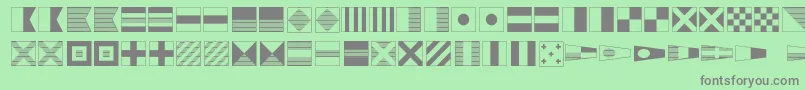 Mari01 Font – Gray Fonts on Green Background