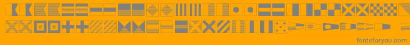 Mari01 Font – Gray Fonts on Orange Background