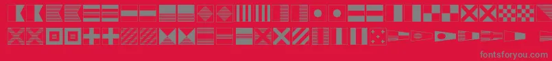 Mari01 Font – Gray Fonts on Red Background