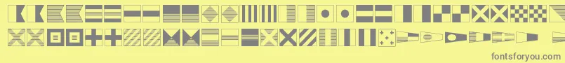 Mari01 Font – Gray Fonts on Yellow Background