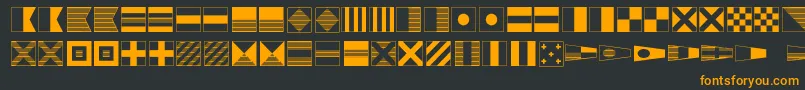 Mari01 Font – Orange Fonts on Black Background