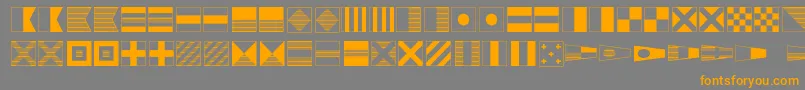 Mari01 Font – Orange Fonts on Gray Background