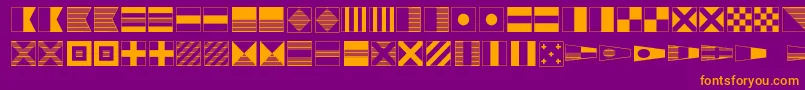 Mari01 Font – Orange Fonts on Purple Background