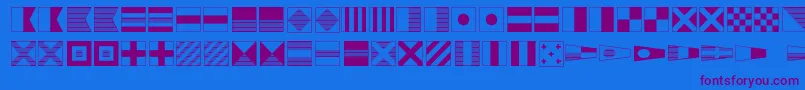 Mari01 Font – Purple Fonts on Blue Background