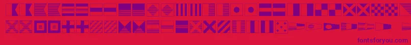 Mari01 Font – Purple Fonts on Red Background