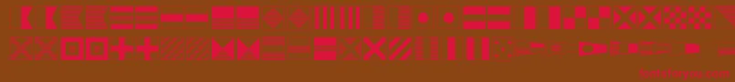 Mari01 Font – Red Fonts on Brown Background