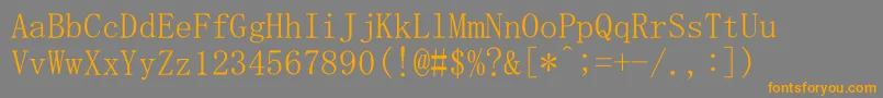 MsMincho Font – Orange Fonts on Gray Background