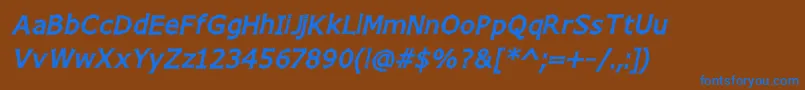 Chizzo Font – Blue Fonts on Brown Background