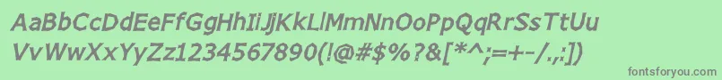 Chizzo Font – Gray Fonts on Green Background