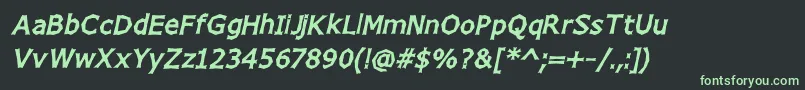 フォントChizzo – 黒い背景に緑の文字