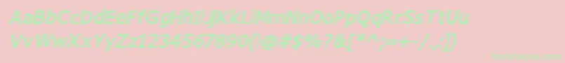 Chizzo Font – Green Fonts on Pink Background