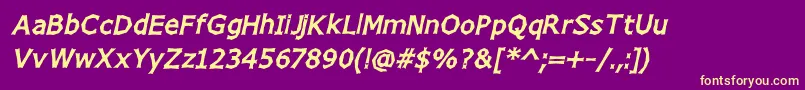 Chizzo Font – Yellow Fonts on Purple Background