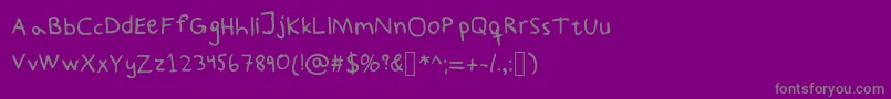 PaddisHandwritten Font – Gray Fonts on Purple Background