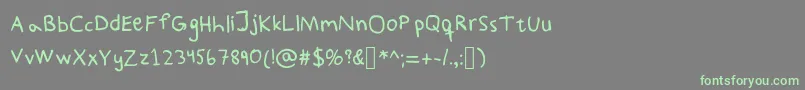 PaddisHandwritten Font – Green Fonts on Gray Background
