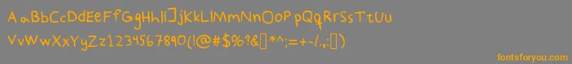 PaddisHandwritten Font – Orange Fonts on Gray Background