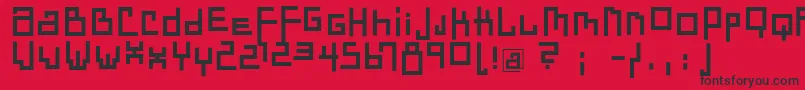 DadastracesBold Font – Black Fonts on Red Background