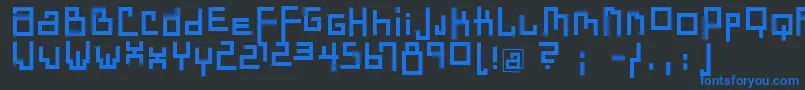 Police DadastracesBold – polices bleues sur fond noir