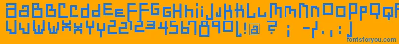 DadastracesBold Font – Blue Fonts on Orange Background