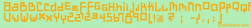 DadastracesBold Font – Orange Fonts on Green Background