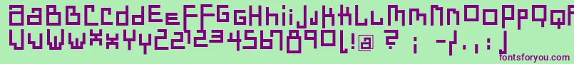 DadastracesBold Font – Purple Fonts on Green Background