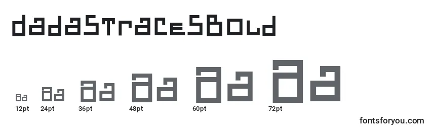 DadastracesBold Font Sizes