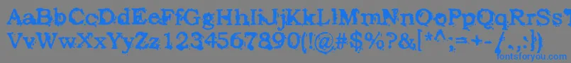 StruckDead Font – Blue Fonts on Gray Background