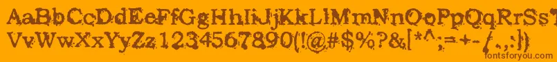 StruckDead Font – Brown Fonts on Orange Background