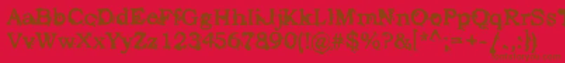 StruckDead Font – Brown Fonts on Red Background