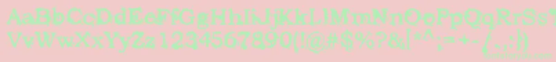 StruckDead Font – Green Fonts on Pink Background