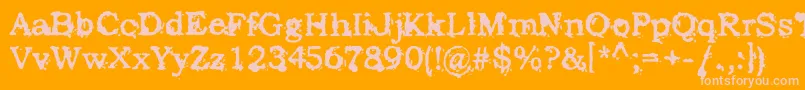 StruckDead Font – Pink Fonts on Orange Background