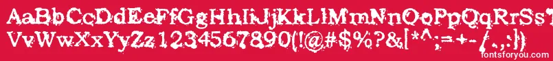 StruckDead Font – White Fonts on Red Background