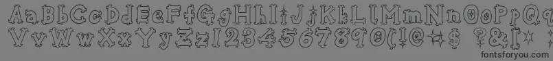 OshareHonenuki Font – Black Fonts on Gray Background