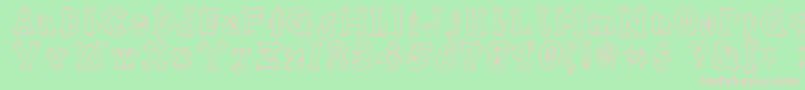 OshareHonenuki Font – Pink Fonts on Green Background