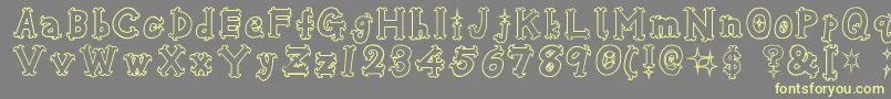 More about OshareHonenuki Font OshareHonenuki Font – Yellow Fonts on Gray Background