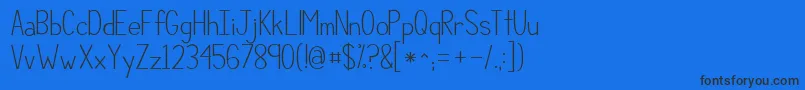 Kgcompassionsimple Font – Black Fonts on Blue Background